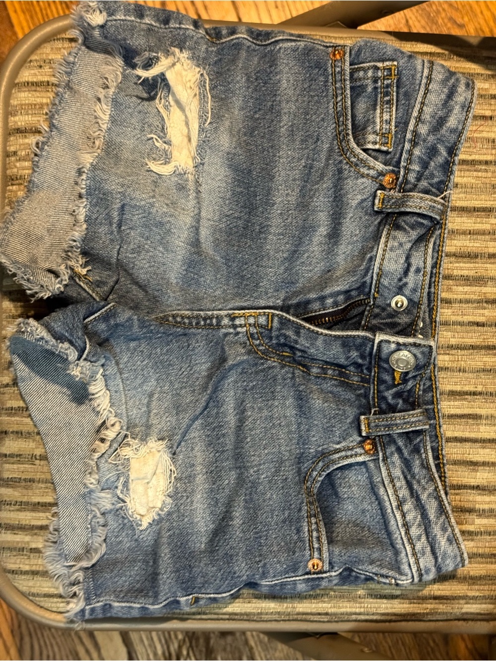 Cat & Jack Distressed Blue Denim Shorts